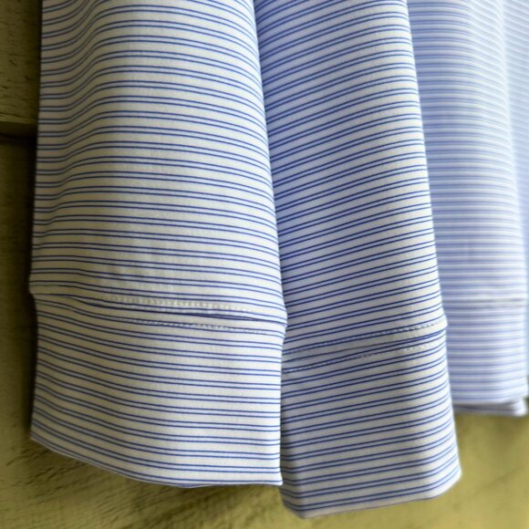 J.McLaughlin Men’s XL Quarter-Zip Pullover Blue White Stripe NWT $138 - Picture 7 of 7